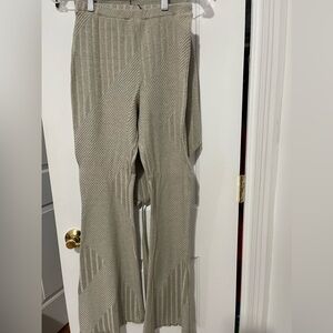 Zara Taupe Ribbed Pants